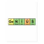Genius - Periodic Table of Elements Products Postcard