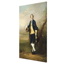 Gentleman with a Cannon, 1741 (oil on canvas) Gallery Wrap Canvas
