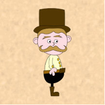 Gentleman with Top Hat and Moustache. Custom Acrylic Cut Outs