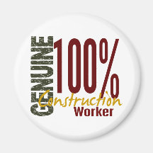 Genuine Construction Worker Fridge Magnets