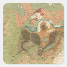 Geol map US Stickers