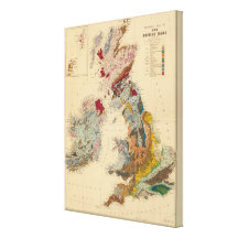 Geological map, British Isles Gallery Wrap Canvas