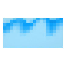Geometric Abstract Design in Cool Blues. Photo Card Template