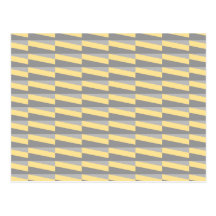 Geometric Pattern in Yellow and Grey. Post Cards