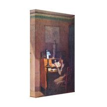 Georg Friedrich Kersting - The elegant Reader Stretched Canvas Print