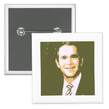George Bush Pop Art Button
