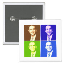 George Bush Pop Art Buttons