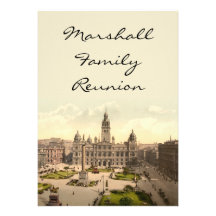 George Square, Glasgow, Scotland Custom Invitations