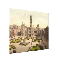 George Square, Glasgow, Scotland wrapped canvas Canvas Print