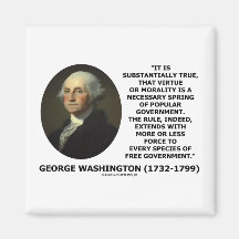 George Washington Virtue Morality Popular Gov't Refrigerator Magnets