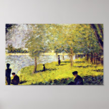 Georges Seurat - Woman with Parasol Print