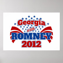 Georgia with Romney 2012 Poster
