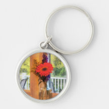 Gerbera Daisies by Kitchen Window Keychains
