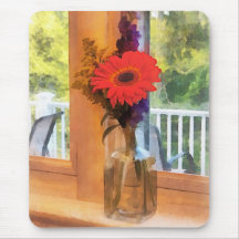 Gerbera Daisy by Kitchen Window Mousepad