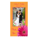 Gerbera Daisy Wedding Thank You Photocard Custom Photo Card