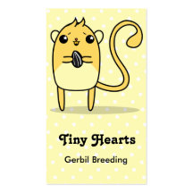 Gerbil Breeding Breeder Business Card Cute Cartoon