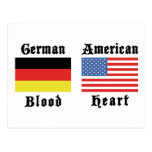 German Blood American Heart Gift Post Card