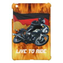 German Flag & Motorbike Rider iPad Mini Cover