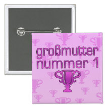 German Gifts for Grandmothers: Großmutter Nummer 1 Buttons