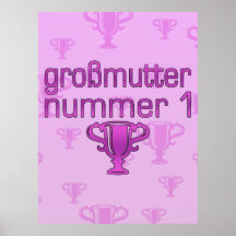German Gifts for Grandmothers: Großmutter Nummer 1 Print