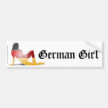 German Girl Flag Bumper Sticker