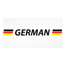 german icon personalized photo card