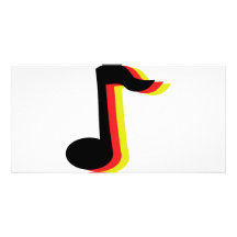 german note icon personalized photo card