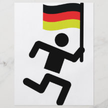 german runner sign flyer design