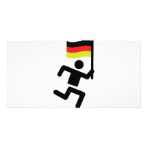 german runner sign photo card template