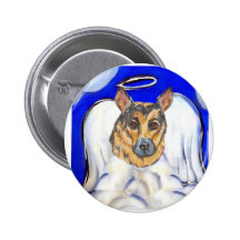 German shepherd angel pin
