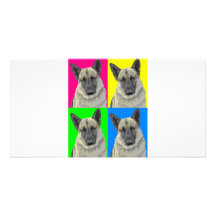 German Shepherd Bright Primary Collage Photo Card Template