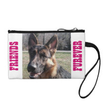 German Shepherd Clutch Change Purses