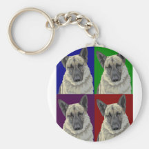 German Shepherd Dark Collage Key Chains