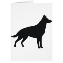 German Shepherd Silhouette Cards