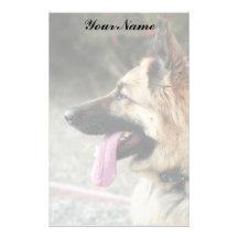German Shepherd Stationary Stationery Paper