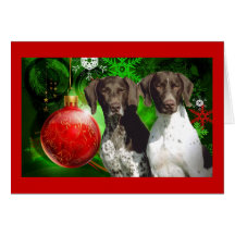 German Shorthaired Christmas Card