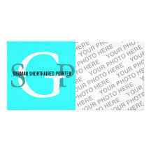 German Shorthaired Pointer Monogram Design Customized Photo Card