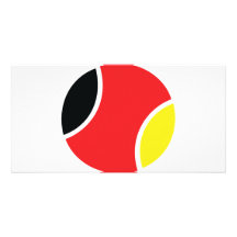german tennis ball icon photo cards