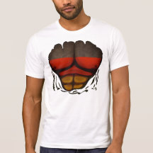 Germany Flag Muscles Body  Ripped Funny T-Shirt