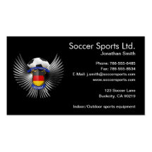 Germany Soccer Champions Business Card Template