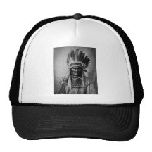 Geronimo in Head Dress Hat