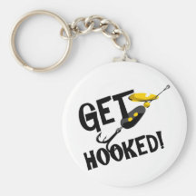 Get Hooked Fishing T-shirts and Gifts. Key Chain