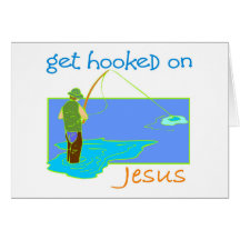 Get hooked on Jesus fisherman Card