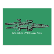 get me off this crazy thing 2 post card