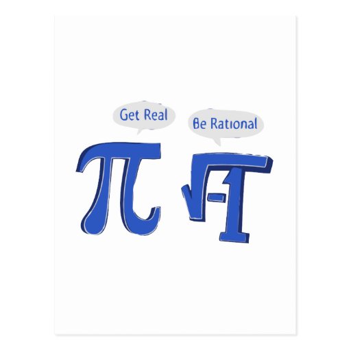 Get Real Be Rational Post Cards