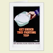 Get Under this Fighting Top - Navy (US02296) cards