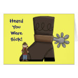 Get Well Boot & Cowgirl Card - Western