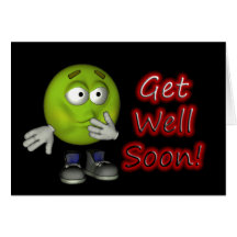 Get Well Soon Card with Smiley