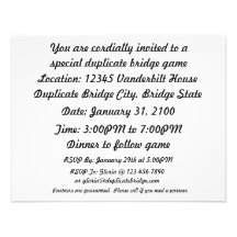 Get Your Mojo On Play Bridge (Four Card Suits) Custom Invitation