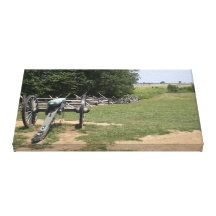 Gettysburg Cannon and Battlefield Canvas Print